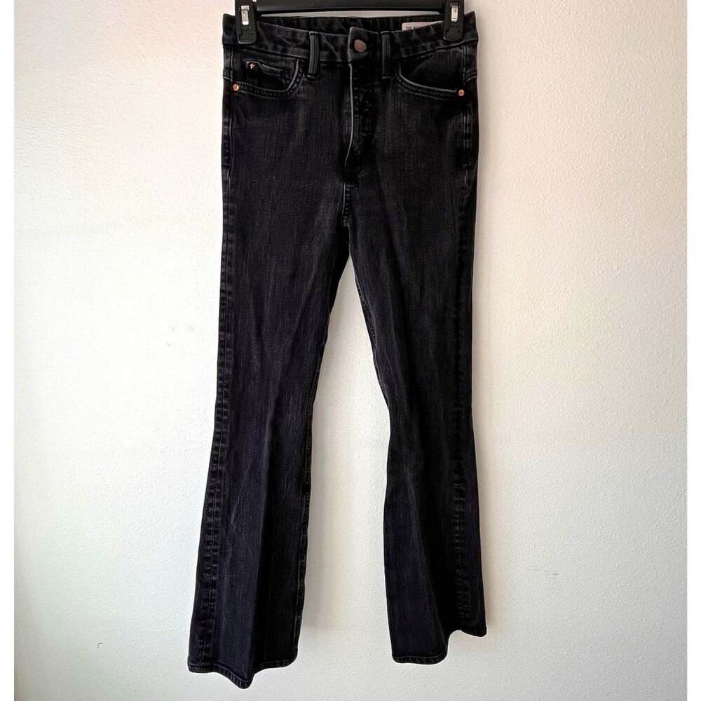 M&S Black High-Rise Bootcut Flare Jeans - Women's US 4 (UK 8 Regular)